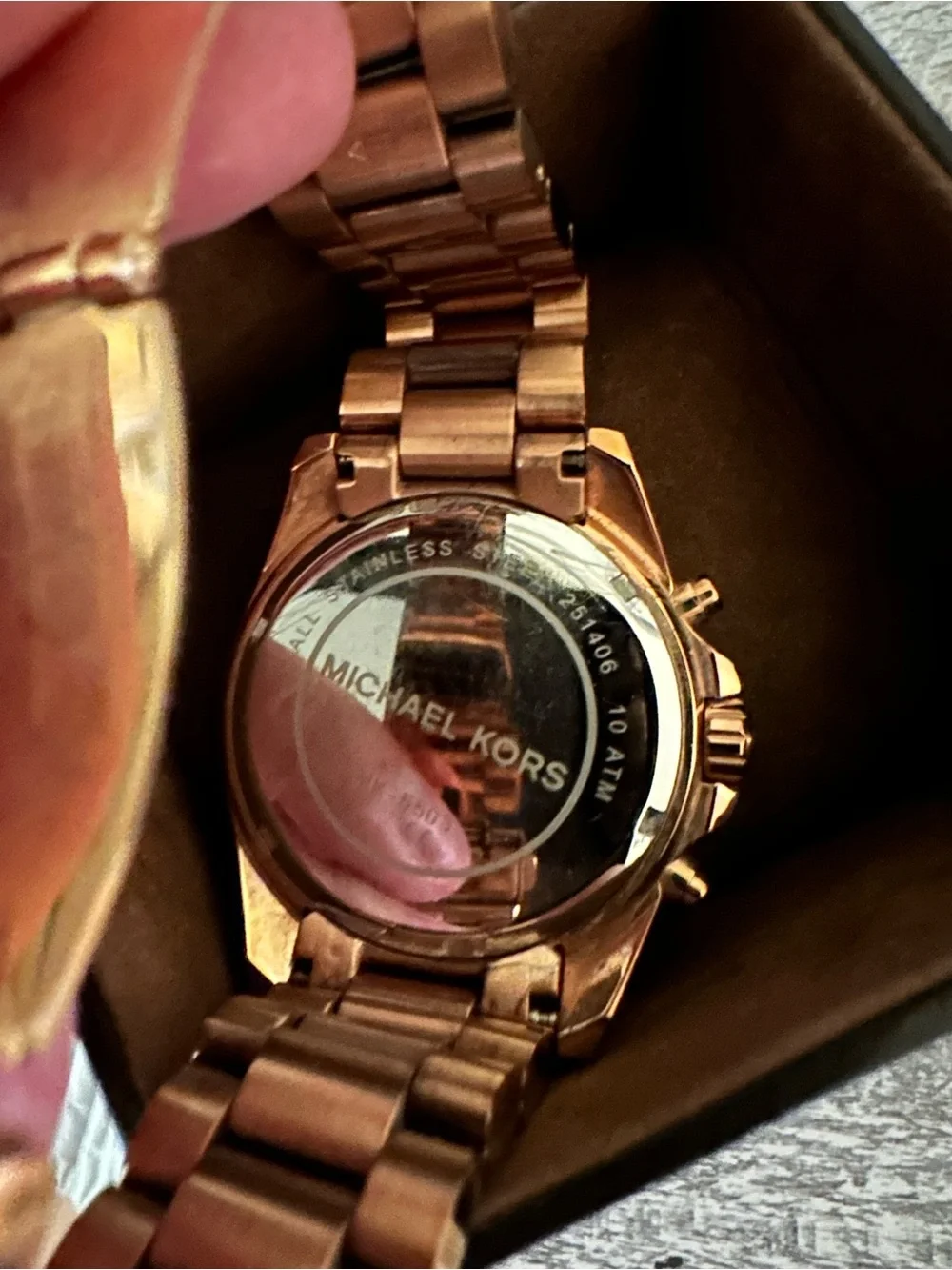 Michael Kors Rose Gold Stainless Steel Chronograph Bracelet Watch